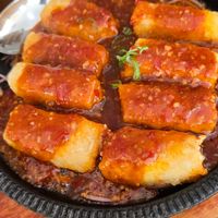 Sizzling tofu in house sauce (spicy!) at Tofu Vegan - Gloucester Rd in South West London