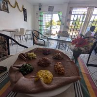 Mixed veg platter at Ethio N Sotho Fast Food in Maseru