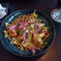 Korean noodles with vegetables and tofu at Sen Viet in Lanskroun