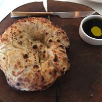 Bread with olive oil, oregano, and sea salt. at Falora in Tucson