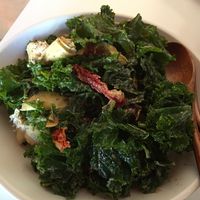 Kale salad with cashew dressing. at Falora in Tucson