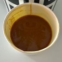 Smoke tomato soup  at Vegan Daily in Dubai