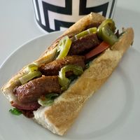 Flaming Chick 'P Sandwich  at Vegan Daily in Dubai