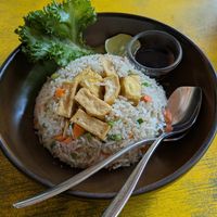Fried tofu (requested vegan, no egg) at Black Bananas in Koh Kut