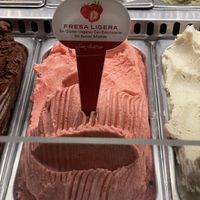 Strawberry (light) sorbet/ice cream. Sugar free, with sweeteners.  at Pasteleria San Antonio in Lima