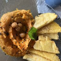 Sweet Potato Hummus with Tostones  at WALT DISNEY WORLD - Wailulu Bar and Grill  in Lake Buena Vista