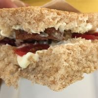 Whole wheat focaccia with smoked tofu and veggies  at We'v V3RAW in Cuneo