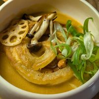 Potato udon at Fronda Pasaje BCN in Barcelona