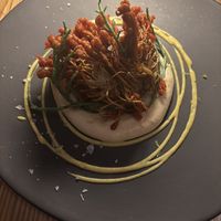 Coral Enoki / Bean Cream / Sea Herbs  at Fronda Pasaje BCN in Barcelona