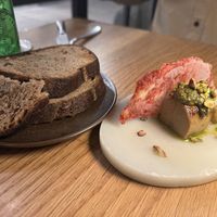 Tempeh foie gras  at Fronda Pasaje BCN in Barcelona