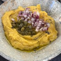 Vegetable hummus dip  at Kuzina in Valencia