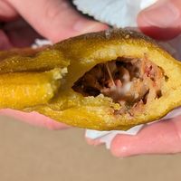 Jackfruit and vegan mozzarella empanada #Veganuary at Salsa Rosada in St Louis