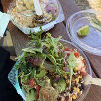 Mexican beans and rice, cauli and chickpeas  at Causley Fresh Deli in Yamba