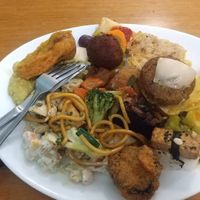 Self service vegan buffet with a huge variety, Japanese, Chinese, Arab, Brazilian cuisine at Loving Hut - Vila Mariana in Sao Paulo