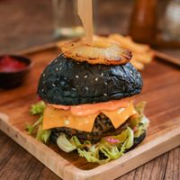 Hawaiian NO* Beef Burger at The Shack Restaurant and Bar in 