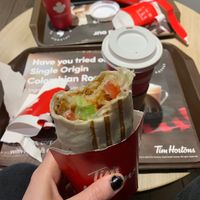 Vegan chicken wrap   at Tim Hortons in Selby