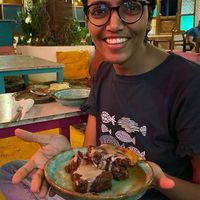 Delicious Plum cake at Terrassen Cafe in Kuilapalayam