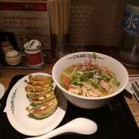 The two veggie options at Chabuton in Osaka