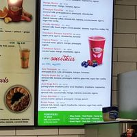 Several smoothie options  at Fresh Healthy Cafe in Gibsons