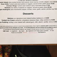 Menu, they charge for tap water at FIRIN in North London
