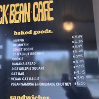 A couple of vegan options  at Black Bean Cafe in Langdale