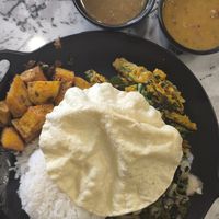 Mi pedido: Veg option A. (La opción B lleva yogurt) at Curry Leaf in Tanah Rata