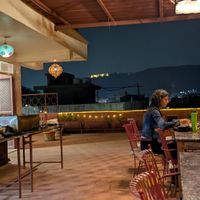 Forts from the rooftop at Chillout in Jaipur