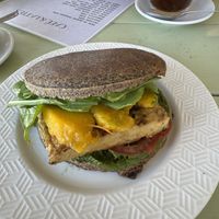 Seitan sandwich with quinoa breadd  at Mercado Verde in Punta Del Este