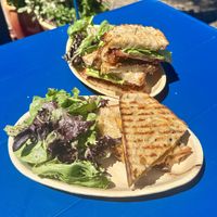 Vegan BLTA and Caramelized Onion Grilled Cheese. All absolutely amazing and animal-free!!! 🌱 🤤   at Spuntini Bakery in Newport News