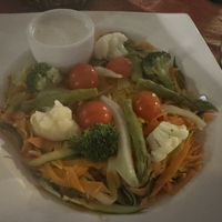 Vegetable green curryy  at La Villa Restaurant in Grand Case