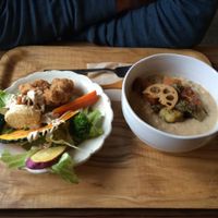 Brown rice risotto! at Cafe Rappa in Tokyo