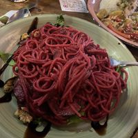 Pasta with beets and walnuts  at Vengo Die Gemusekuche in Bremen