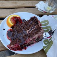  Vegan chocolate raspberry cake    at Vengo Die Gemusekuche in Bremen
