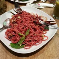 Pink Pasta at Vengo Die Gemusekuche in Bremen