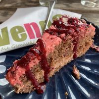 Raspberry Chocolate cake at Vengo Die Gemusekuche in Bremen