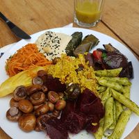 Yummy surprise antipasti plate at Vengo Die Gemusekuche in Bremen