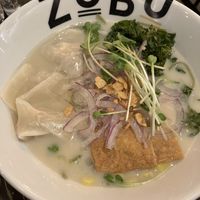 Vegan wonton ramen   at Zubu - Kerrisdale in Vancouver