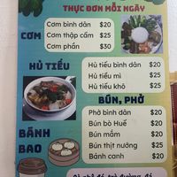 Original menu in Vietnamese   at Quán chay Thanh Nhàn in Tan Phu