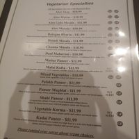 You have to ask for the vegetarian curries to be vegan at Guru Indian Cuisine in Fredericksburg