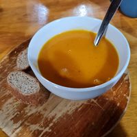 Carrot soup at Te Quiero Verde in San Cristobal De Las Casas