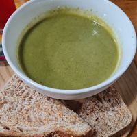 Broccoli soup at Te Quiero Verde in San Cristobal De Las Casas