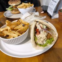 Seitan gyros, absolutely massive and delicious! at Te Quiero Verde in San Cristobal De Las Casas