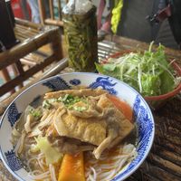 noodle dish  at Quán Chay Tri Ân in Hue