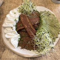 Pancakes au bacon "La Vie » à arroser de sirop d’érable   at MAMÉ  in Orleans