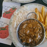 mushroom stroganoff at Betty Nicols in Kirkcaldy