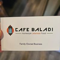 Business card #Veganuary at Cafe Baladi in Malvern