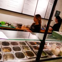 Ordering counter at SLA at SLA - Westerstraat in Amsterdam