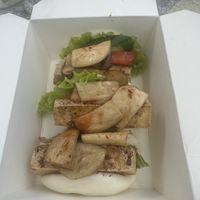 Delicious mushroom and tofu bao buns   at Fandango Cafe in North Melbourne