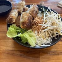 Vermicelli spring rolls  at Fandango Cafe in North Melbourne