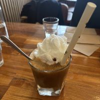 Vietnamese iced coffee with coconut ice cream   at Fandango Cafe in North Melbourne